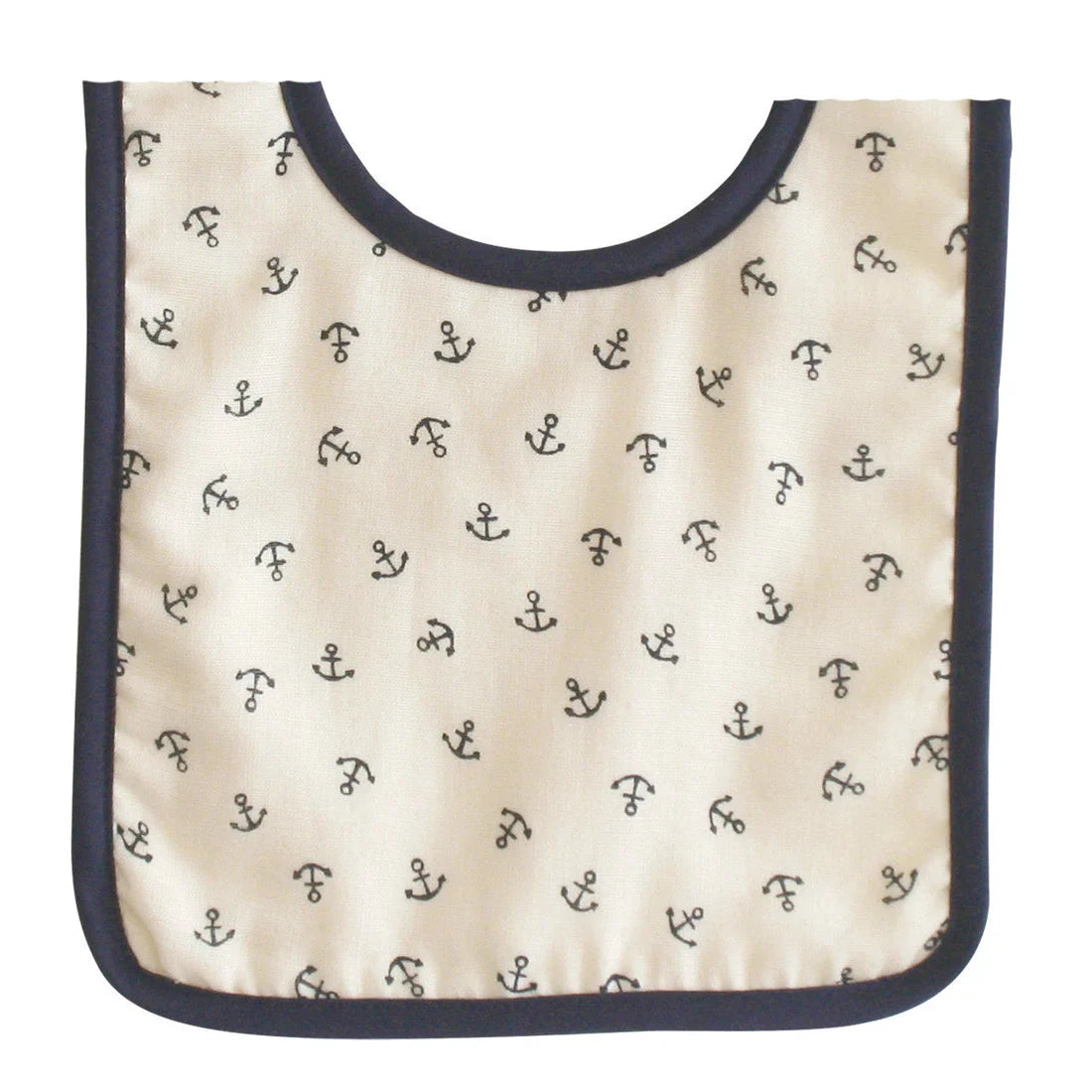 Baby Bib Navy Anchor Print - Alimrose Alimrose