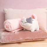 Happy Cat Plush Puff Soft Toy Pink - 22cmHT Teddy Time
