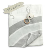 Baby Welcome to the World Milestone Swaddle & Toy Bundle - Grey by Demdaco Demdaco