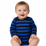 Snugzeez Full Sleeve Blue Cotton Onesie By Snugzeez