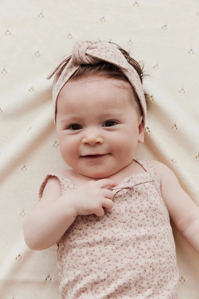 Organic Cotton Headband - Rosalie Field Rose Dust by Jamie Kay Jamie Kay