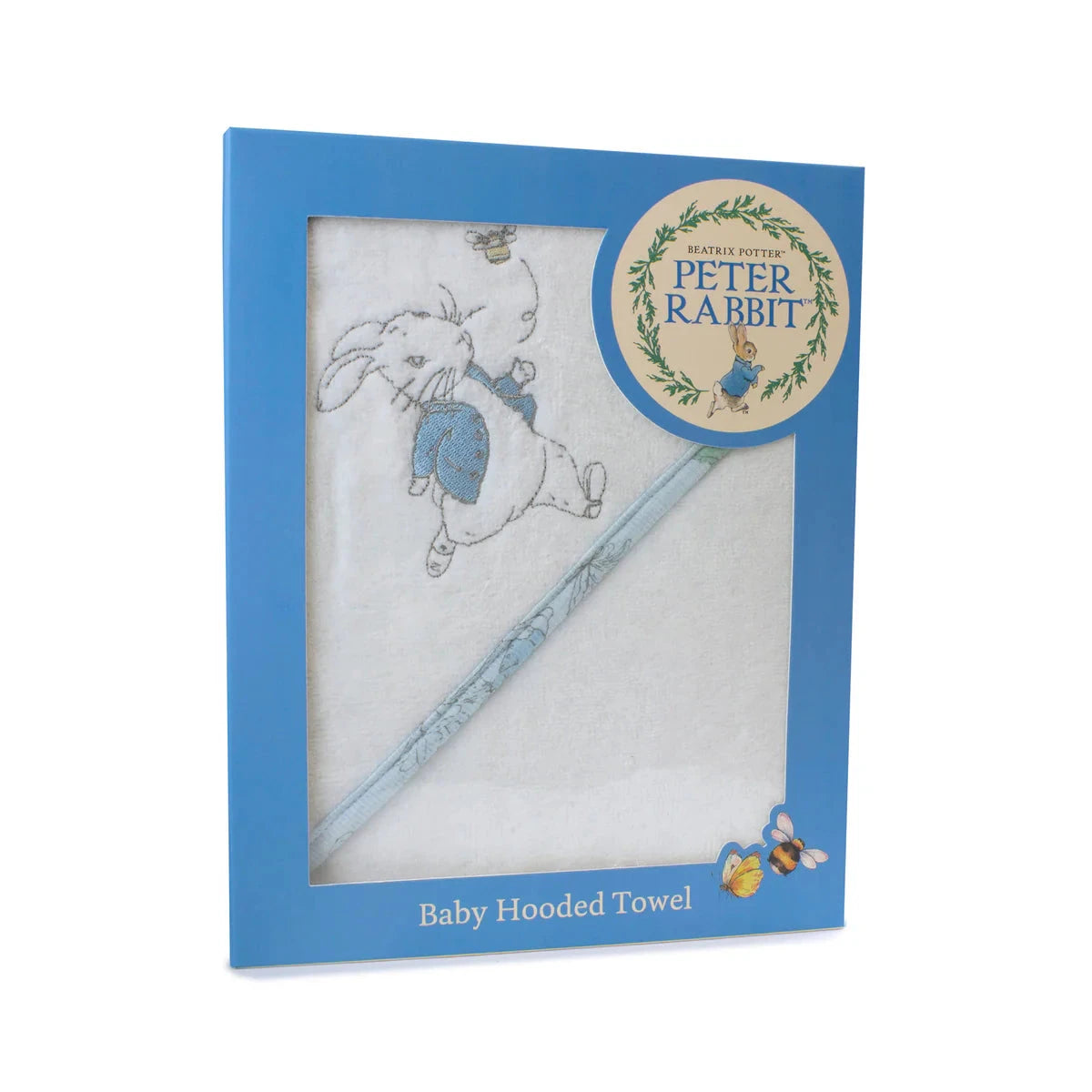 Peter Rabbit Blue & White Hooded Towel Bubba Blue