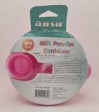a pink container with a lid