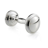 Baby Silver Plated Bead Dumbell Rattle by Whitehill White Hill