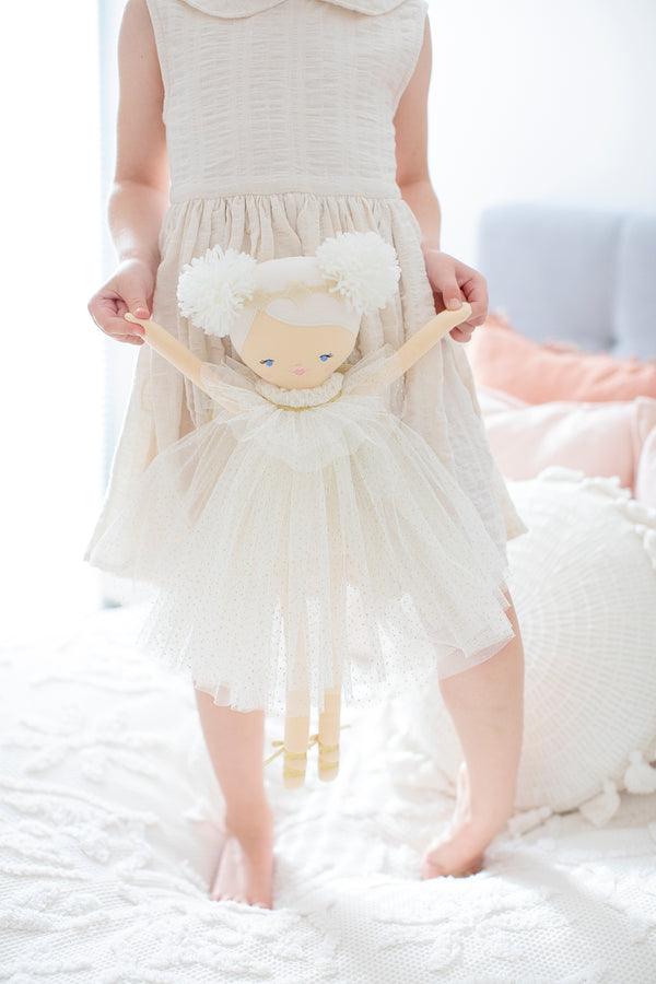Ava Angel Doll Ivory Gold- 48cm by Alimrose