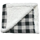 Sherpa Baby Blanket in Black Check - By Alimrose Alimrose