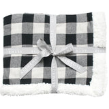 Sherpa Baby Blanket in Black Check - By Alimrose Alimrose