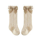 Bow Socks in Beige - By Lilvida Lilvida