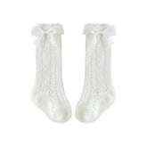 Bow Socks in White - By Lilvida Lilvida
