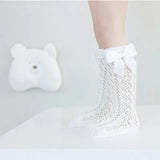Bow Socks in White - By Lilvida Lilvida