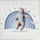 Baby Welcome to the World Milestone Swaddle & Toy Bundle - Blue by Demdaco Demdaco