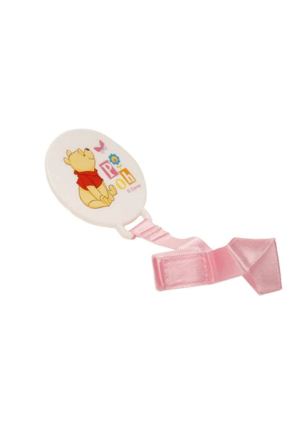 Disney Winnie The Pooh Pink Pacifier Holder x 2