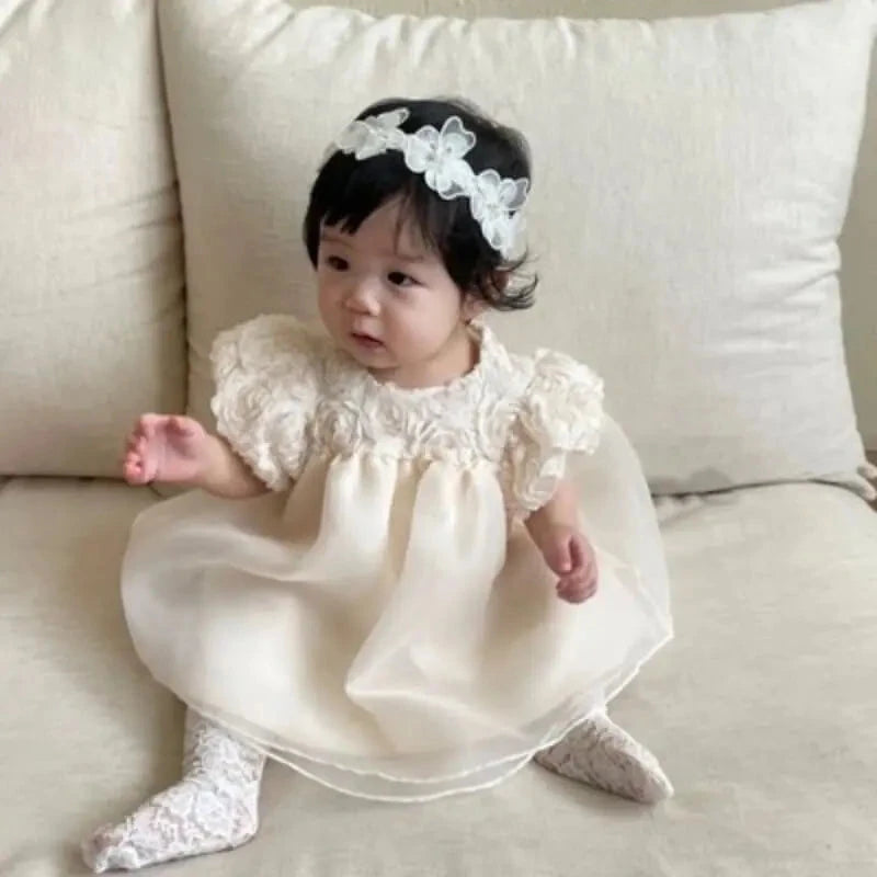 Party Ivory Faye Rose Dress - By Lilvida Lilvida