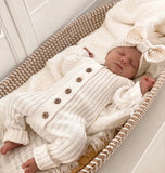 Ribbed Romper - Milk By Little B's Nursery Little B's Nursery