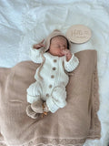 Ribbed Romper - Milk By Little B's Nursery Little B's Nursery