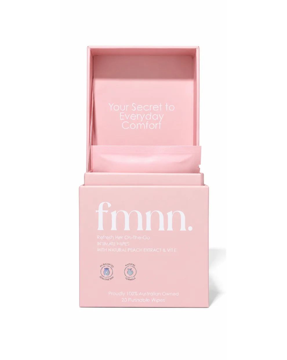 a pink box with a lid open
