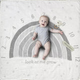 Baby Welcome to the World Milestone Swaddle & Toy Bundle - Grey by Demdaco Demdaco