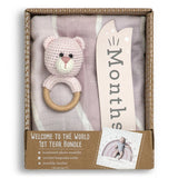 Baby Welcome to the World Milestone Swaddle & Toy Bundle - Pink by Demdaco Demdaco