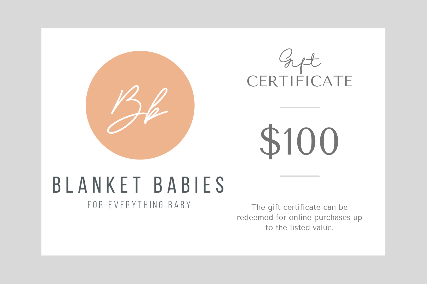 Gift Certificate - Blanket Babies