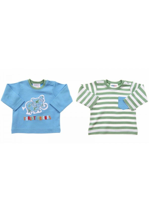 Upside Down 2 Pack Long Sleeve Jungle Giants Shirts - Blanket Babies
