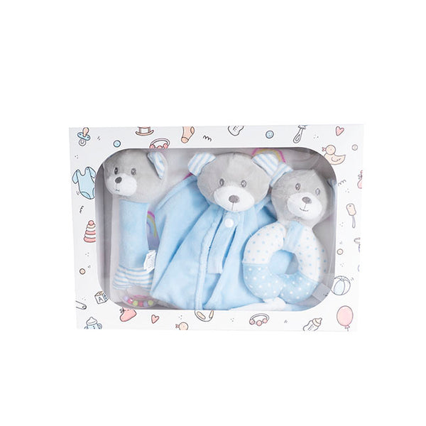 Baby Gift Pack Bear Accessories And Blanket - Baby Blue - Blanket Babies