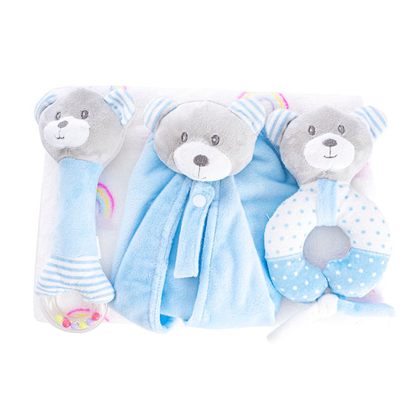 Baby Gift Pack Bear Accessories And Blanket - Baby Blue - Blanket Babies
