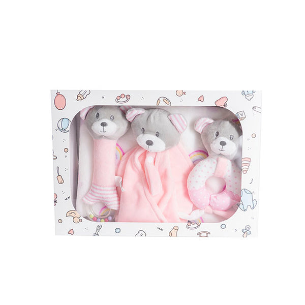 Baby Gift Pack Bear Accessories And Blanket - Baby Pink - Blanket Babies