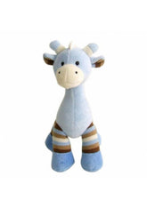 Giraffe Thomas with Rattle - Blue - Blanket Babies
