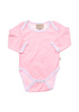 Babyushka Organic Essentials Long Sleeve Pink Romper - Blanket Babies