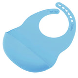 Blue Soft Silicone Bib for Baby & Toddler by Bright Berry - Blanket Babies