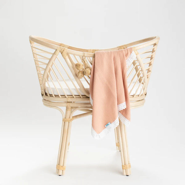 Heirloom Swaddle - Dusty Rose - Blanket Babies