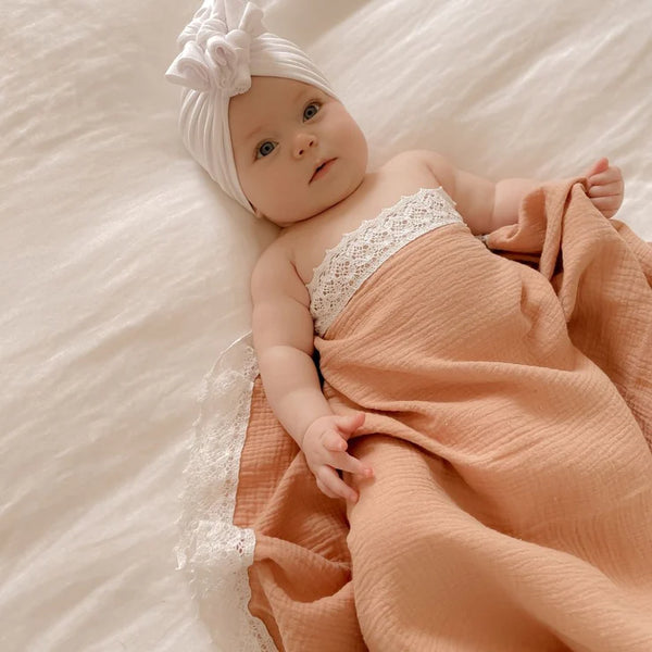 Heirloom Swaddle - Dusty Rose - Blanket Babies