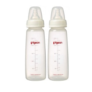 Pigeon Slim Neck Bottle Peristaltic Twin Pack - 240ml bottles - Blanket Babies