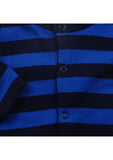 Snugzeez Full Sleeve Romper - Blue Stripes - Blanket Babies