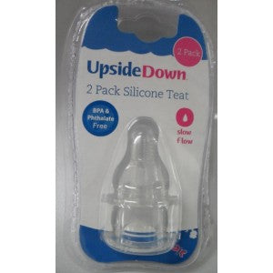 Upside Down 2 Pack Silicone Teat - Blanket Babies