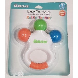 Ansa Orange Rattle Teether - Blanket Babies