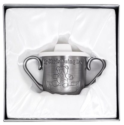 My Christening Day Sippy Cup in Pewter - Blanket Babies