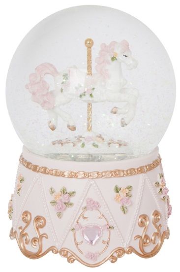 Pretty Horse Snow Globe with Music - Blanket Babies