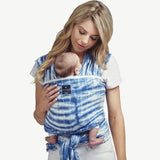 HUG A BUB: Lightweight wrap carrier 100% organic carrier - watercolour blue - Blanket Babies