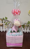 Giraffe Nappy Cake with Huggies Nappies - Blanket Babies