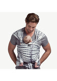 HUG A BUB: Lightweight wrap carrier 100% organic carrier - watercolour grey - Blanket Babies