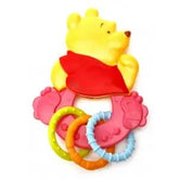 Disney Winnie the Pooh Pink Rattle Teether - Blanket Babies