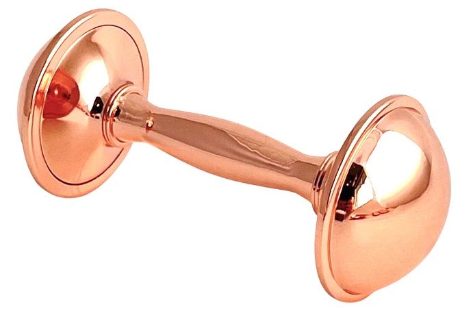 Elegant Rose Gold Plated Rattle - Blanket Babies