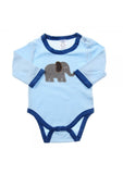 Full Sleeve Onesie With Elephant Applique - Blanket Babies