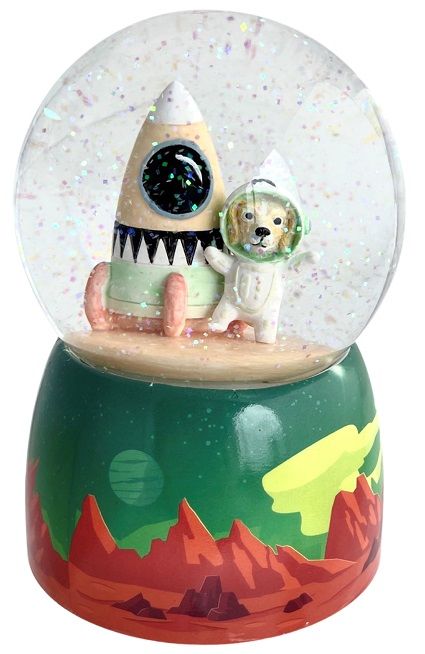 Dog in Space Snow Globe - Blanket Babies