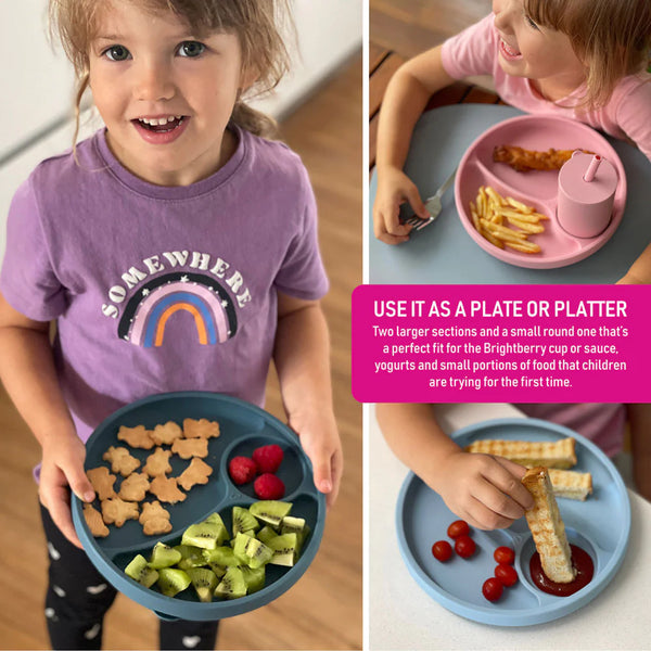 Pink Easy-Scooping Suction Plate by Bright Berry - Blanket Babies