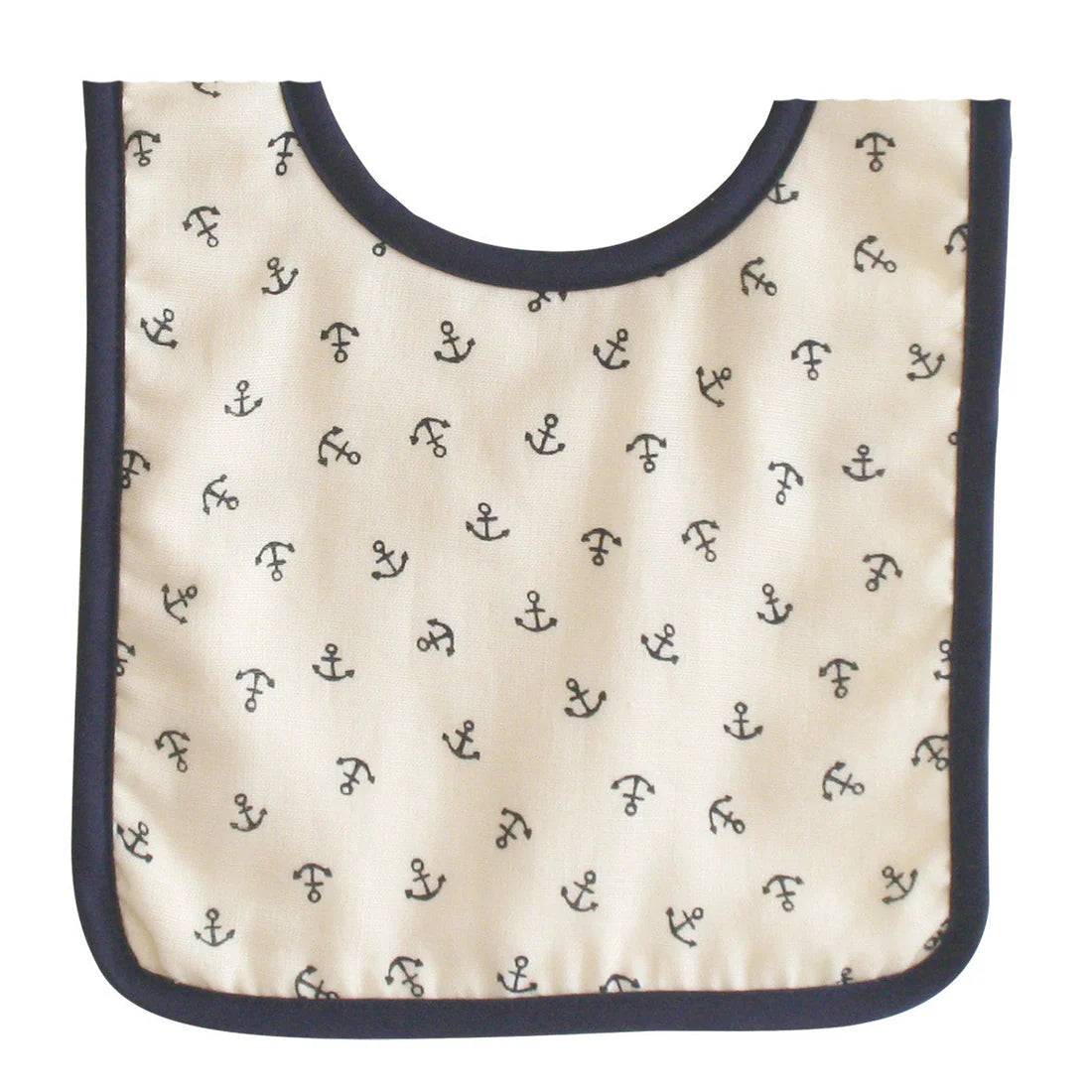 Baby Bib Navy Anchor Print by Alimrose