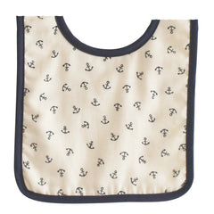 Baby Bib Navy Anchor Print by Alimrose