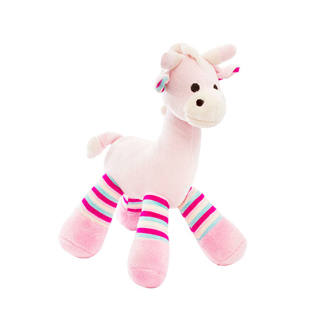 Baby Girl Gift Bundle – Plush Rattle &amp; 2-Pack Romper Set