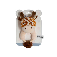 Jungle Giraffe Ring Rattle Brown by Teddy Time (20cmHT)